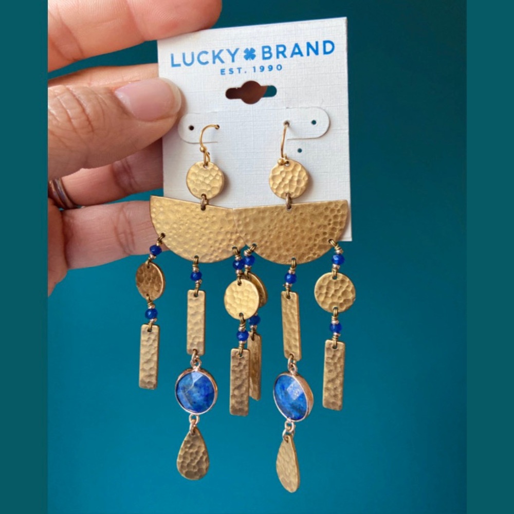 Hammered Brass detail Lucky Brand Earrings